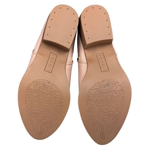 Esprit Womens Ankle Booties Tara Textured Perforated Zipper Sz 7.5 Blush Western - Picture 6 of 10